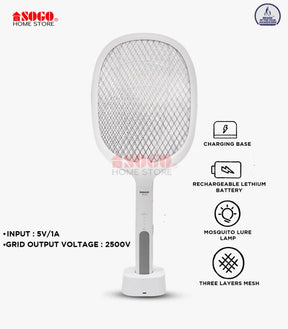 Sogo 2 In 1 Rechargeable Mosquito Killer Racket